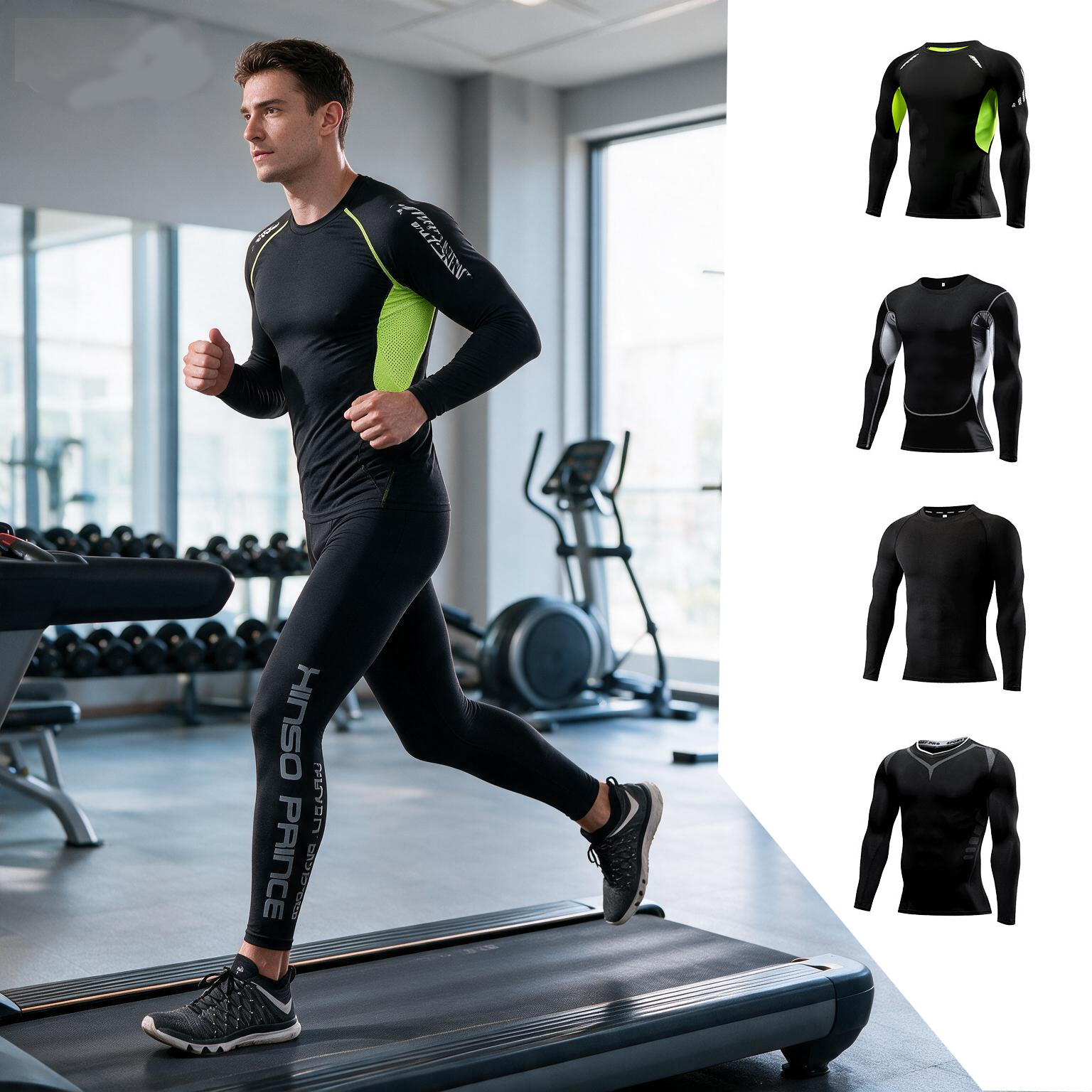 Pilates Yoga Outfit - 2026 Erkek Kompresyon Spor Giyim Takımı,